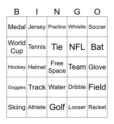 SPORTS BINGO! Bingo Card
