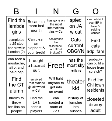 BACH BINGO Card