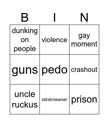 boondocks bingo Card