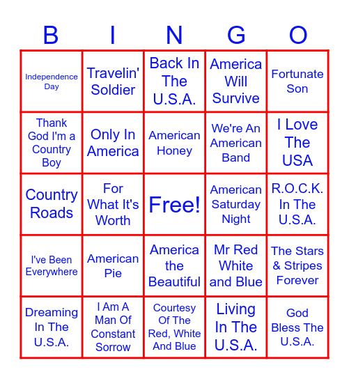 Happy 250, America! Bingo Card