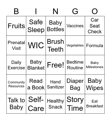 Back to school Bingo Card