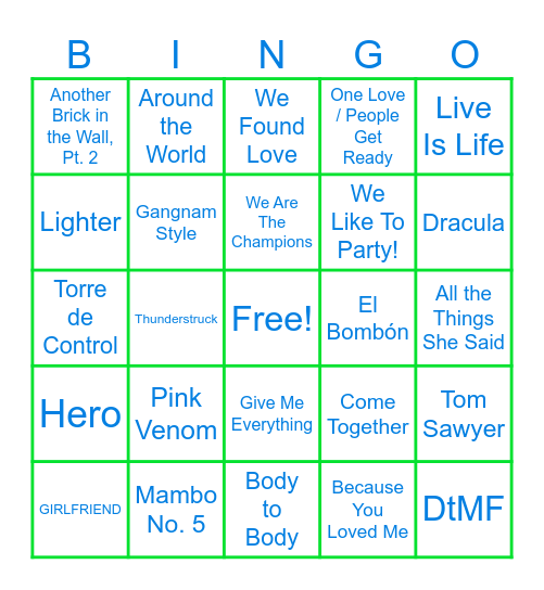 Around the World (Cup) Bingo Card