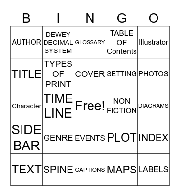 BOOK BINGO Card