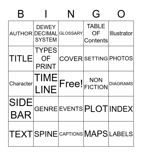 BOOK BINGO Card