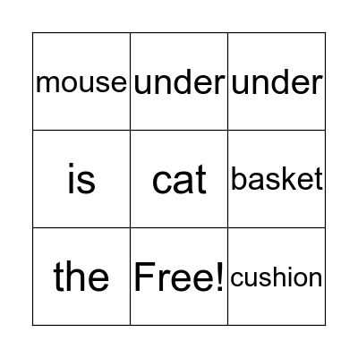 Go Mouse Bingo Card