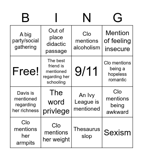 Workhorse by Carolina Palmer Bingo Card