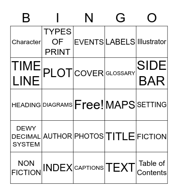 BOOK BINGO Card