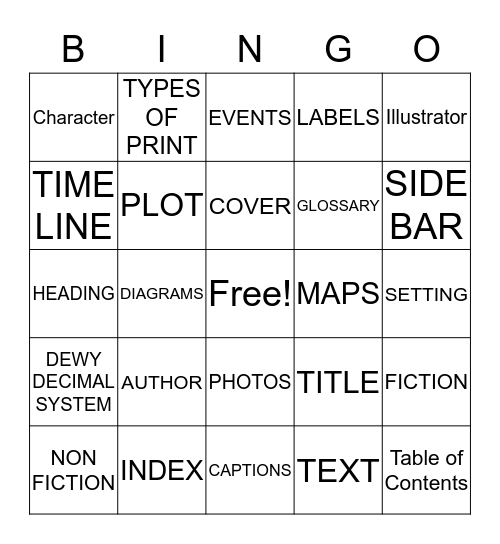 BOOK BINGO Card
