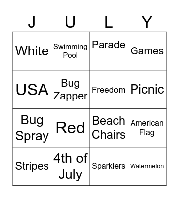 Happy Independence Day! Bingo Card