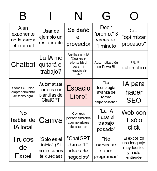 Bingo IA Bingo Card