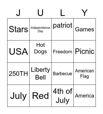 Happy Independence Day! Bingo Card