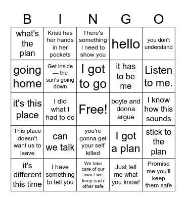 From Bingo Card