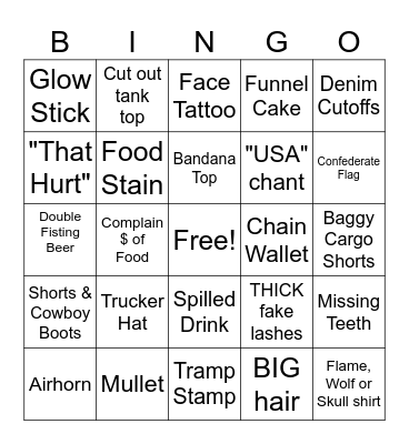 Monster Jam July 2026 Bingo Card