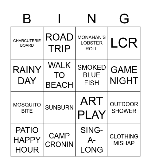 NARRAGANSETT 2026 Bingo Card