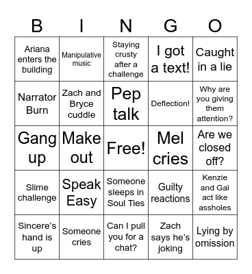 Love Island Bingo ! Bingo Card