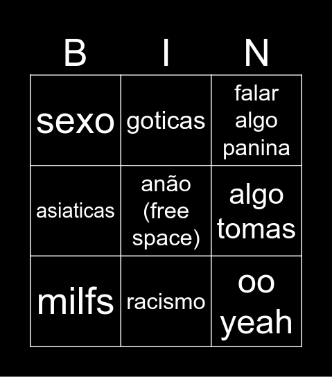 dani Bingo Card