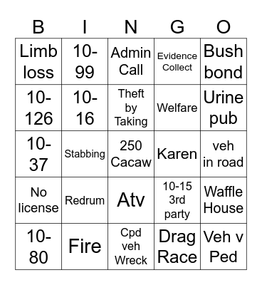 4th of July Bingo Card