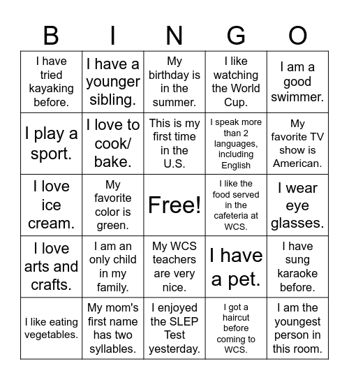 Does it apply to you? Bingo Card