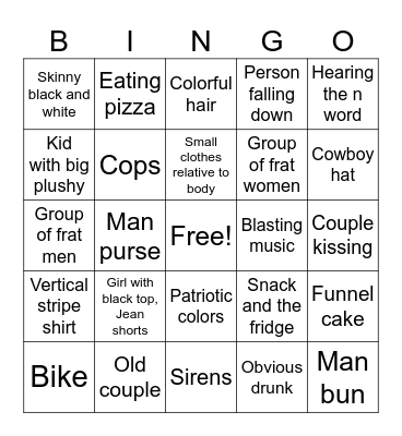 Ocean City, Maryland Bingo Card