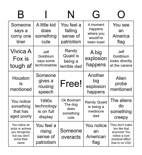 Independence Day! Bingo Card