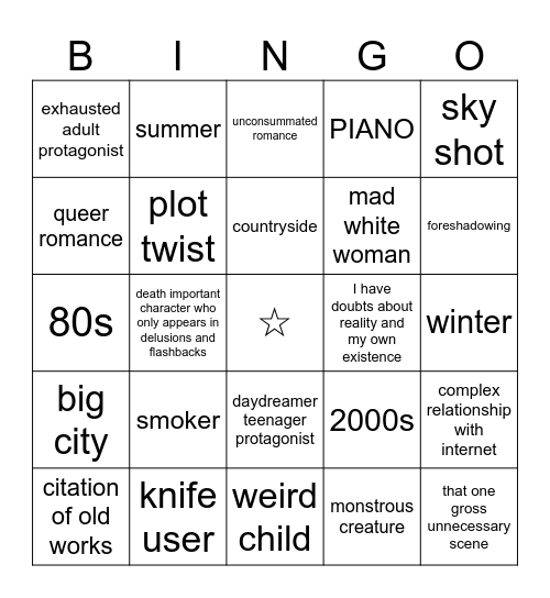 Masterpiece ☆Bingo Card