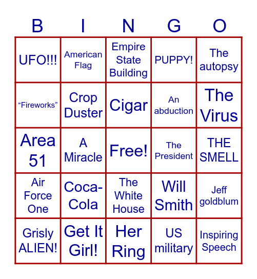 INDEPENDENCE DAY Bingo Card