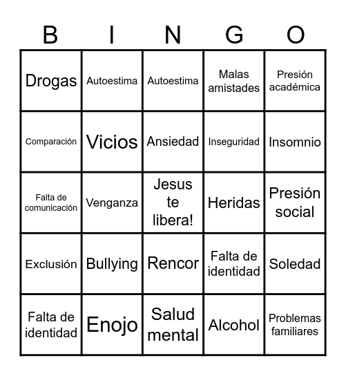Untitled jesus Bingo Card
