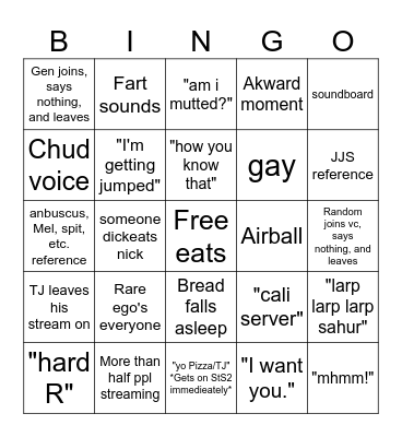 Norb watermelon vc bingo Card