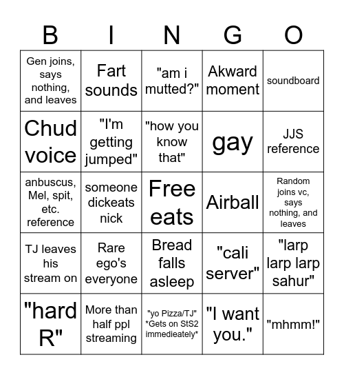 Norb watermelon vc bingo Card