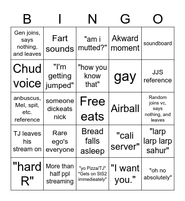 Norb watermelon vc bingo Card
