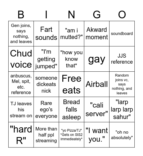 Norb watermelon vc bingo Card