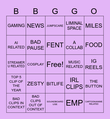 CLIPS BINGO 2026 Bingo Card