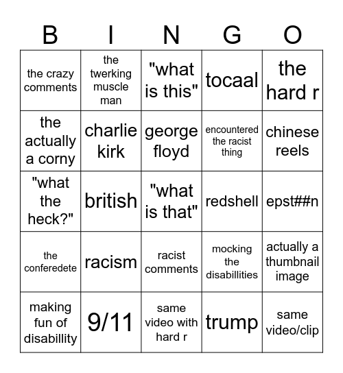 instagram reels Bingo Card