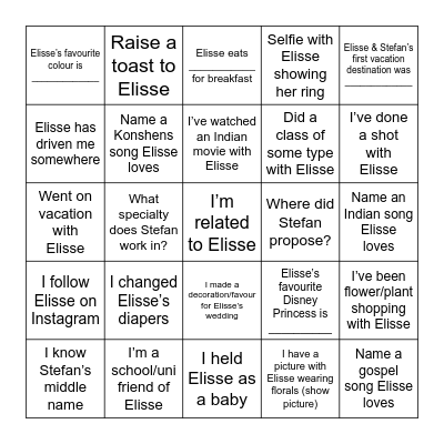 BUBS BINGO Card