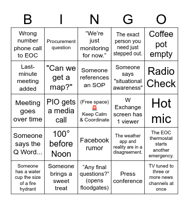 4th of July 2026 Bingo Card