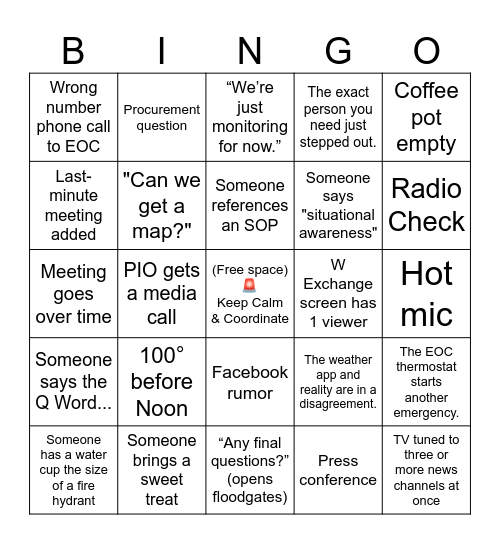 4th of July 2026 Bingo Card