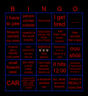 4th of July bingo Card