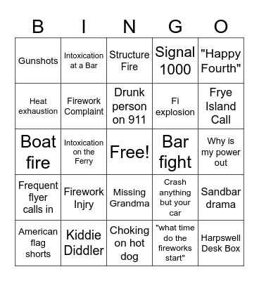 Foofa Jai Bingo Card