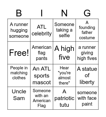 PRR BINGO Card