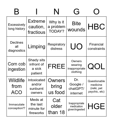July 4th Bingo Card