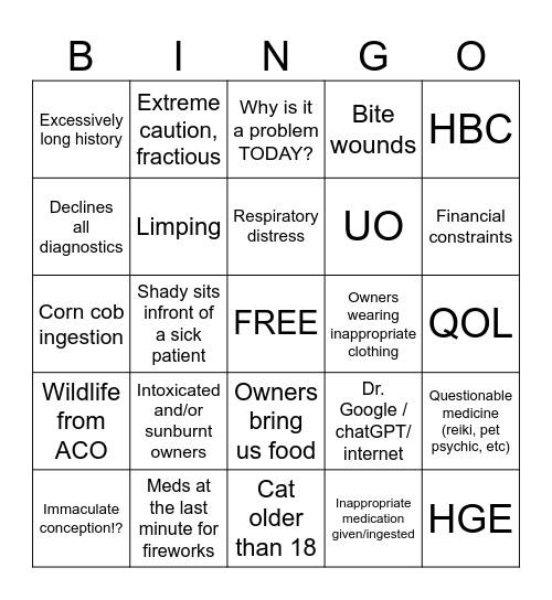 July 4th Bingo Card