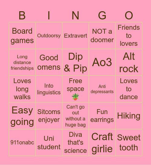 NAS @yearnuationship Bingo Card