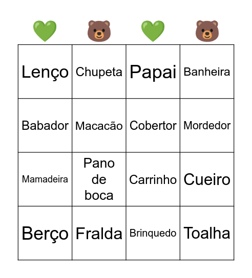 Chá do Rael Bingo Card
