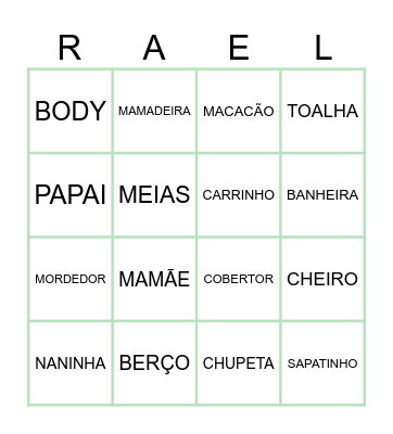 Chá do Rael Bingo Card