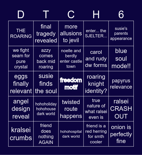 bingo of doom, despair and everything unfair Bingo Card