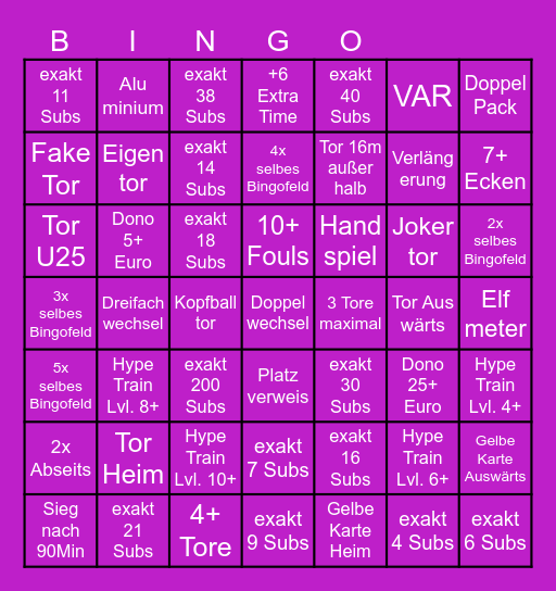 Paraguay - Frankreich (ALTI) Bingo Card