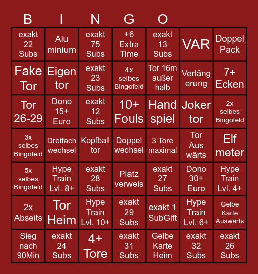 Paraguay - Frankreich (LARS) Bingo Card