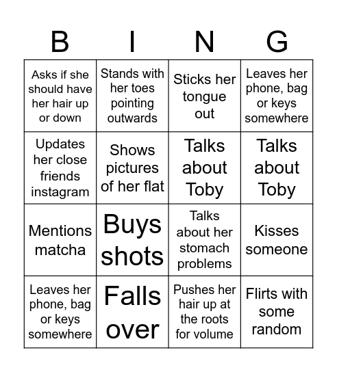 Grace u Bingo Card