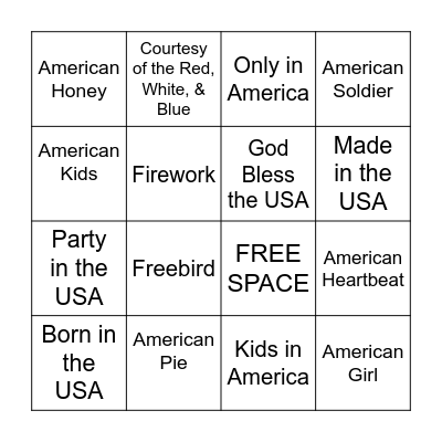 AMERICA is 250!! Bingo Card