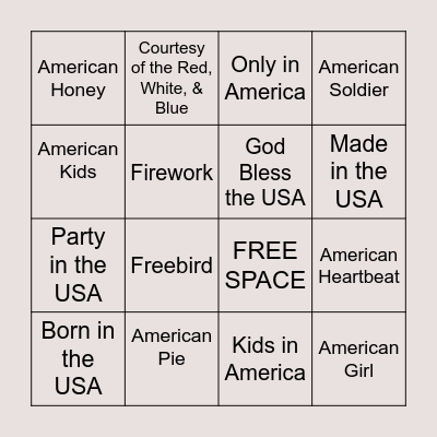 AMERICA is 250!! Bingo Card
